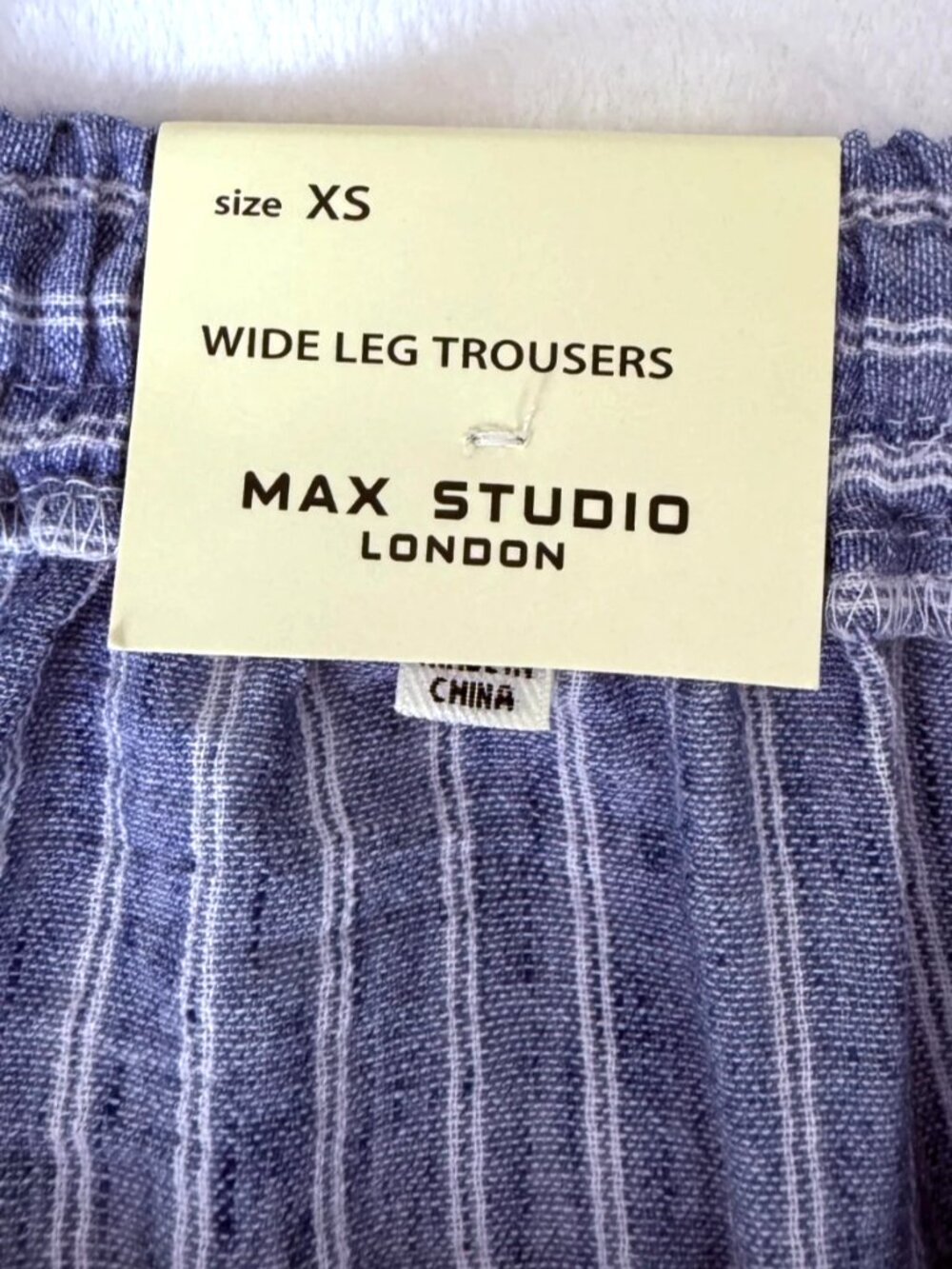 Max Studio London Women's 2 Pc Set Knit Polo Top Striped Wide Leg Pants XS NWT - Picture 3 of 16